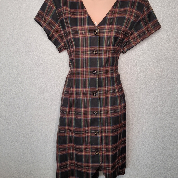 Vintage La Belle Plaid Dress - Picture 6 of 6